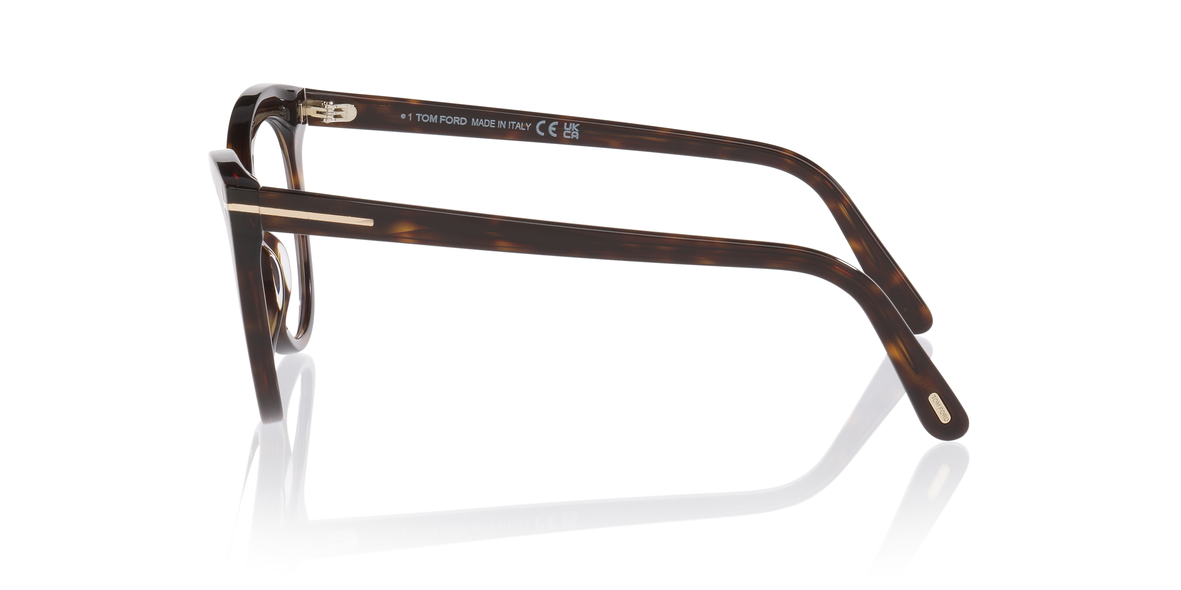 FT6091-B Tortoise AcetateEyeglass Frames for Glasses Direct, Side View