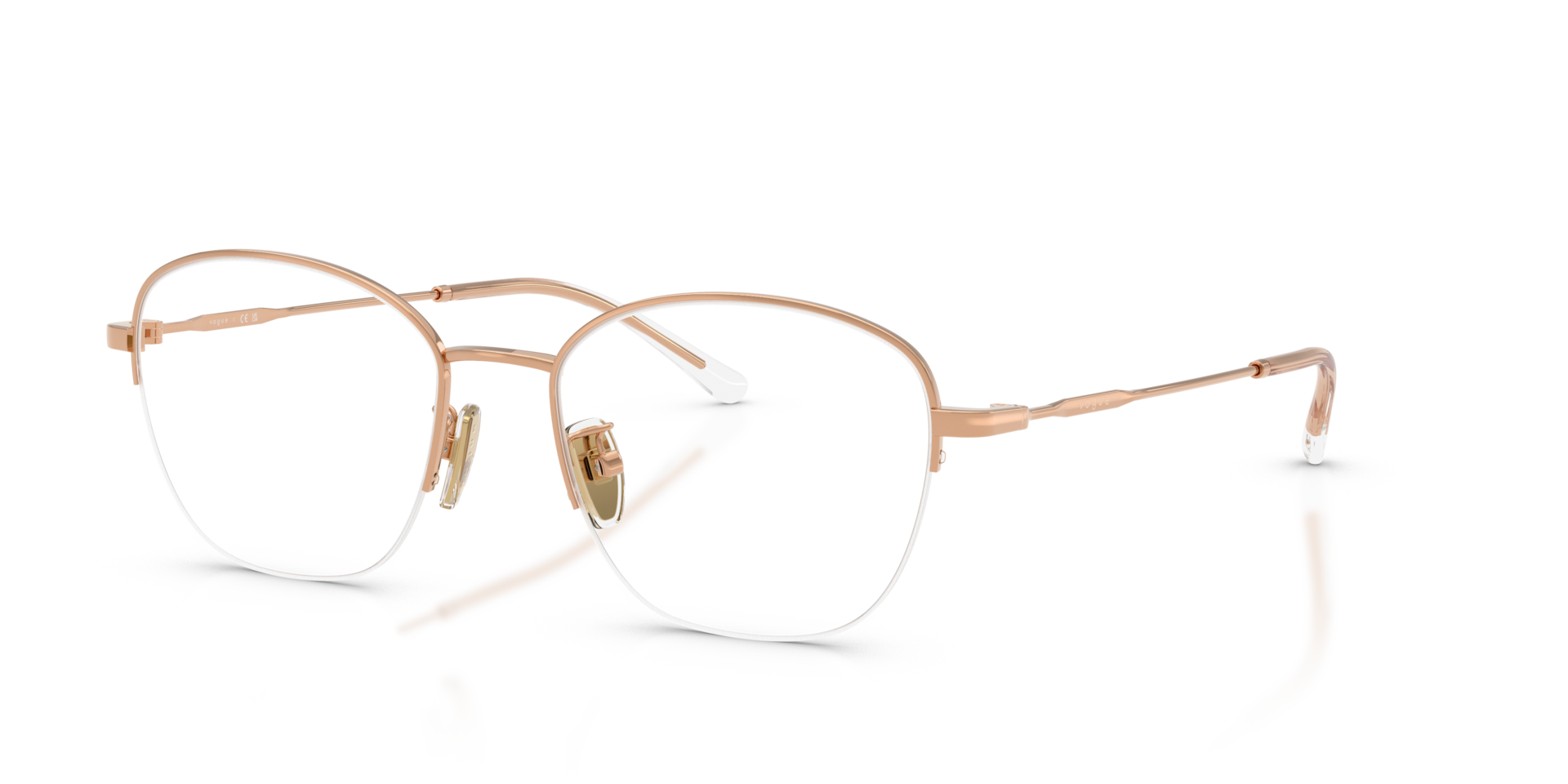 VO4357D Rose Gold MetalEyeglass Frames for Glasses Direct, Angle View