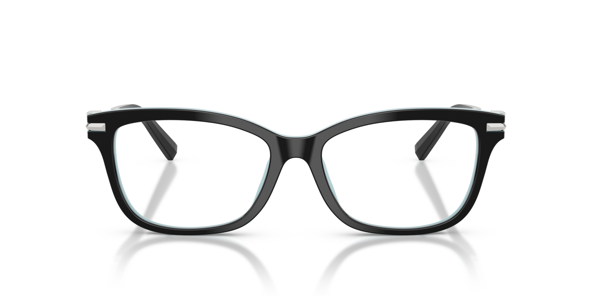TF2288B Black On Tiffany Blue AcetateEyeglass Frames for Glasses Direct, Front View