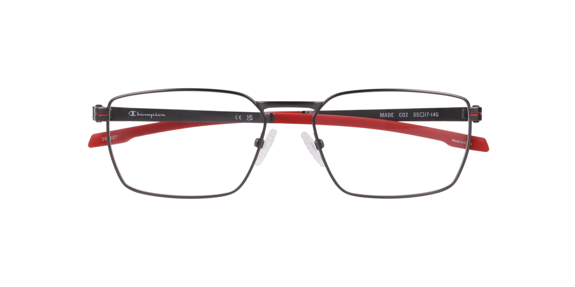 Cumade Gunmetal MetalEyeglass Frames for Glasses Direct, Closed View