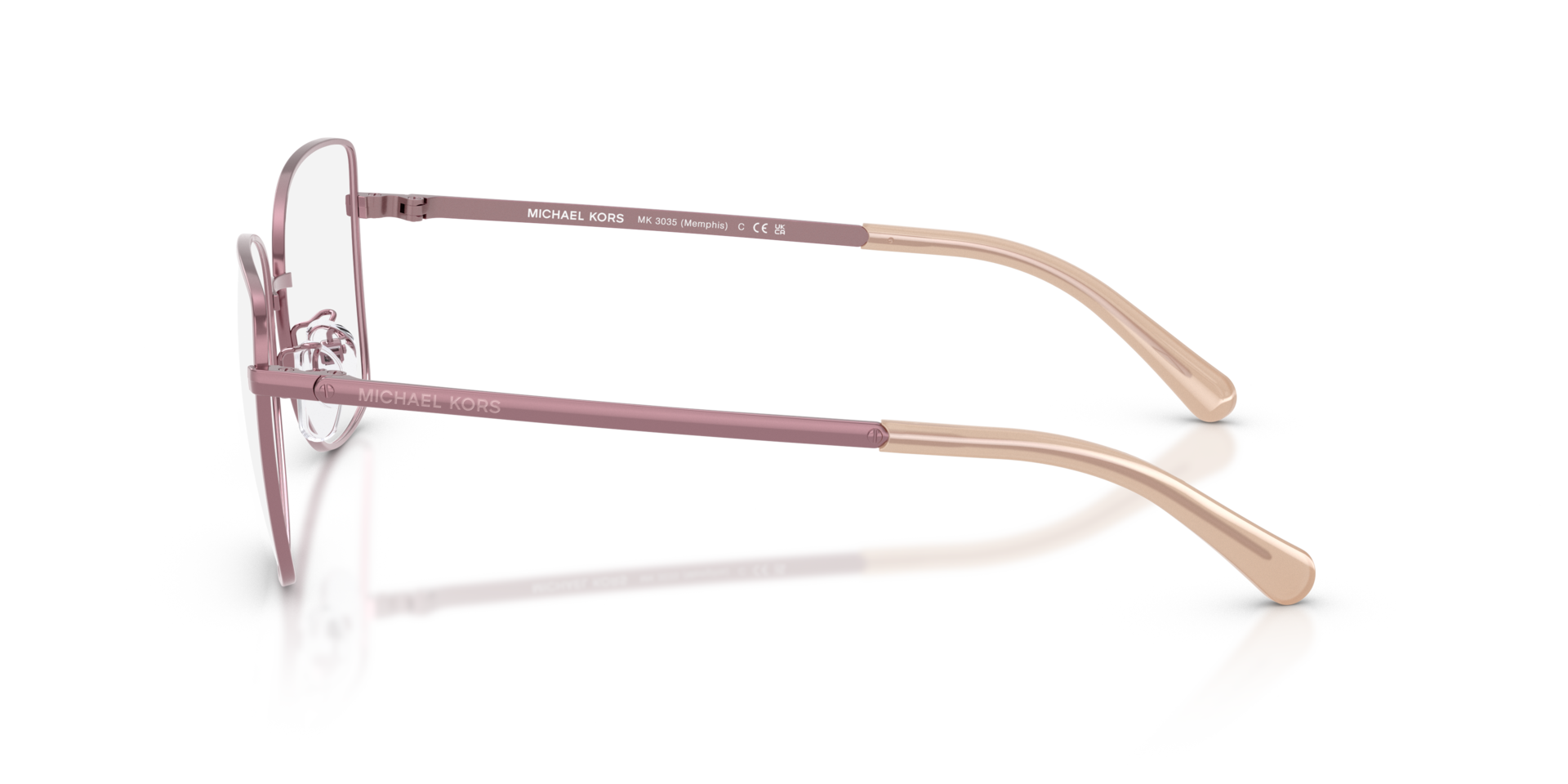 MK3035 Milky Lilac MetalEyeglass Frames for Glasses Direct, Side View
