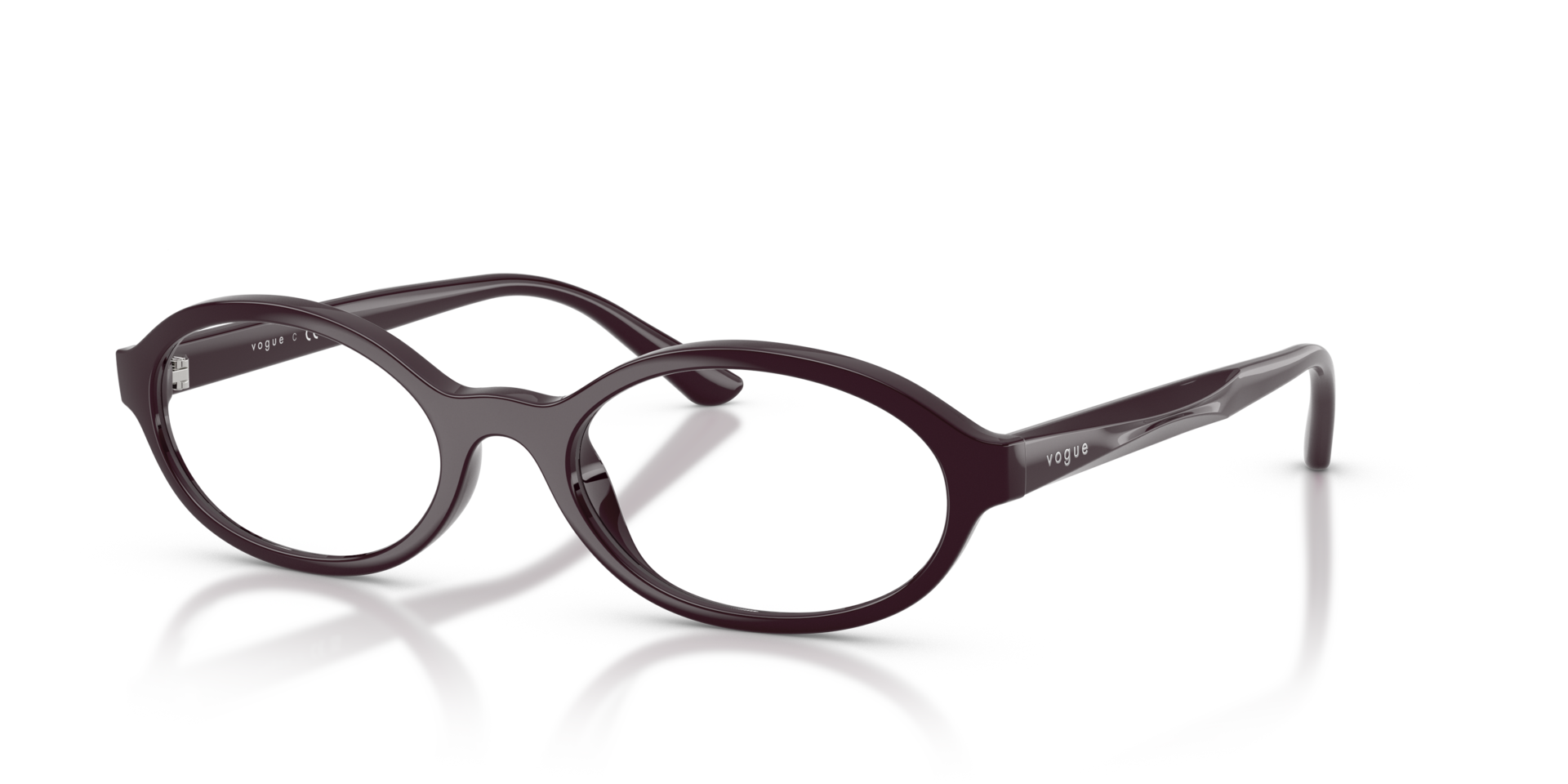 VO5728U Full Purple PlasticEyeglass Frames for Glasses Direct, Angle View