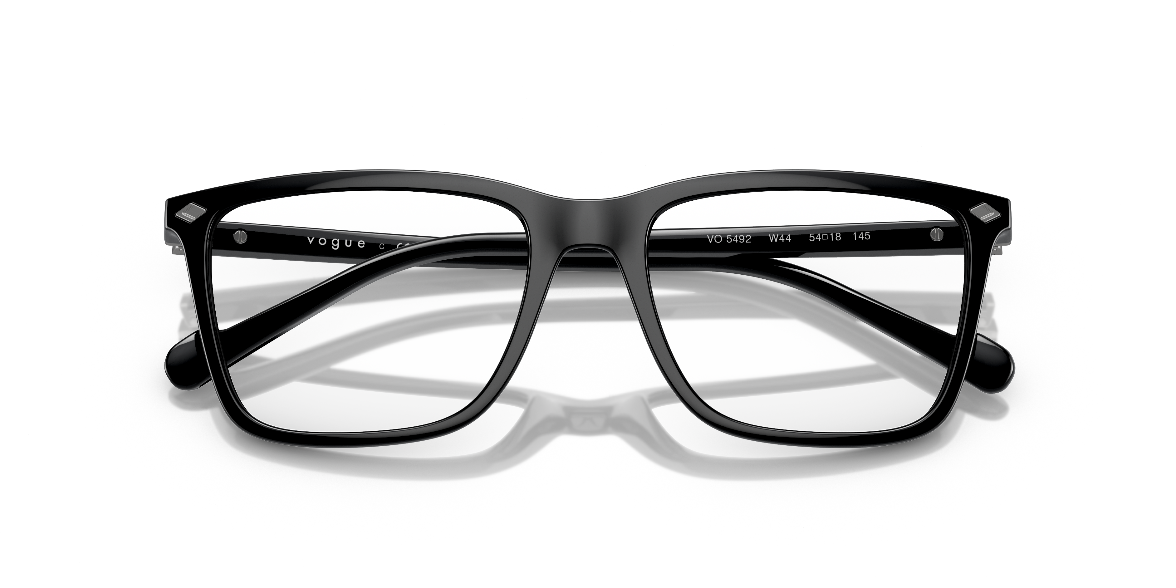 VO5492 Black PlasticEyeglass Frames for Glasses Direct, Closed View