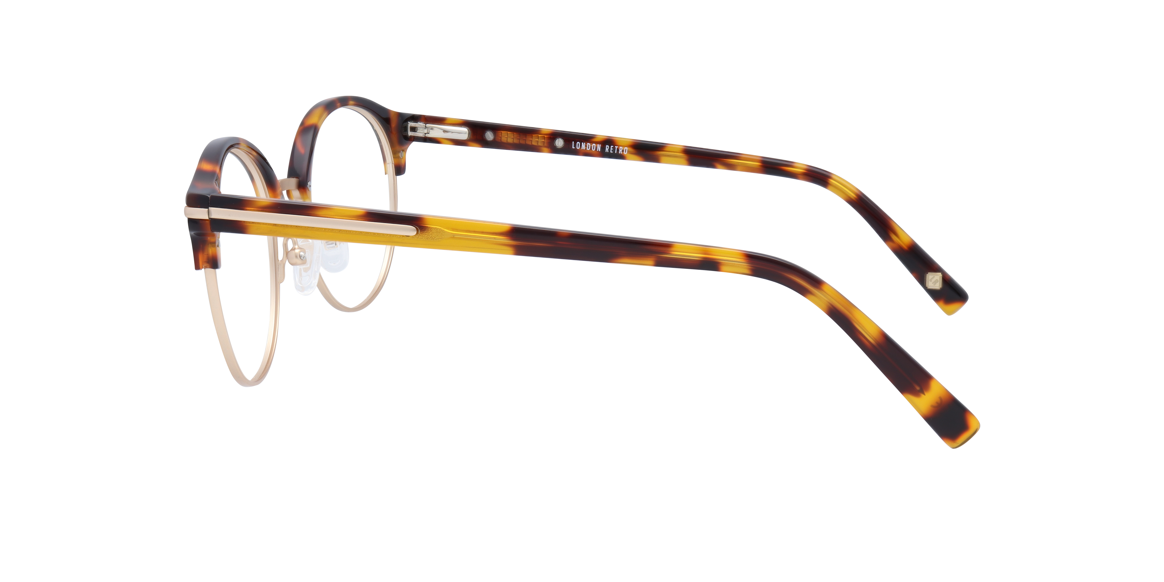 Fulwell Havana MetalEyeglass Frames for Glasses Direct, Side View