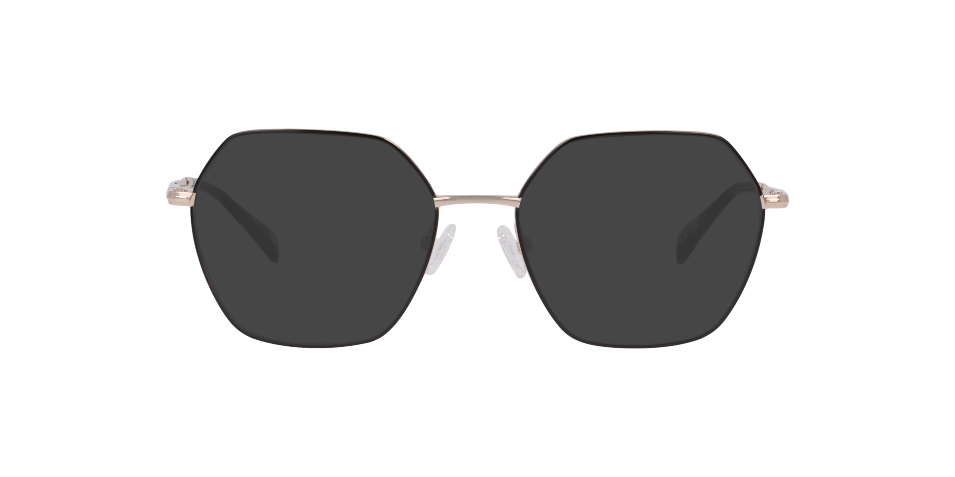 Mitcham Black On Gold MetalEyeglass Frames for Glasses Direct, with Tinted Lenses