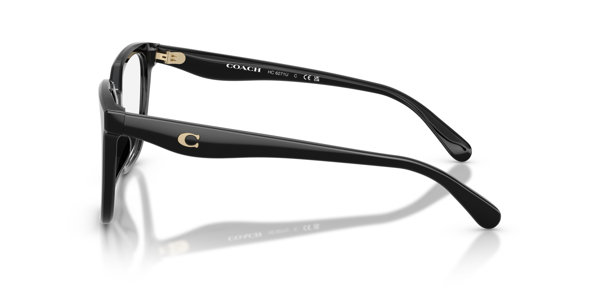 HC6271U Black AcetateEyeglass Frames for Glasses Direct, Side View