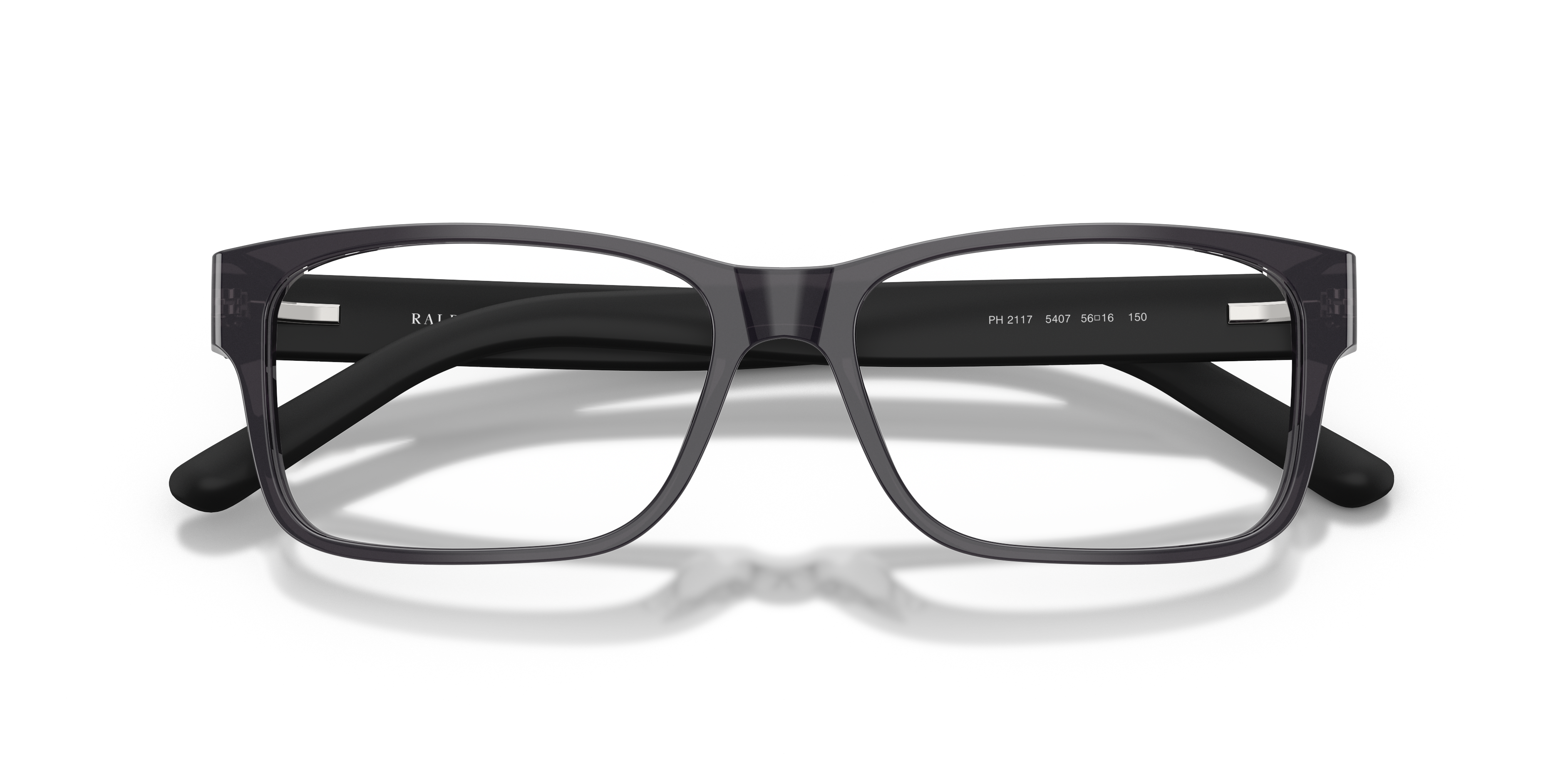 PH2117 Shiny Transparent Grey AcetateEyeglass Frames for Glasses Direct, Closed View