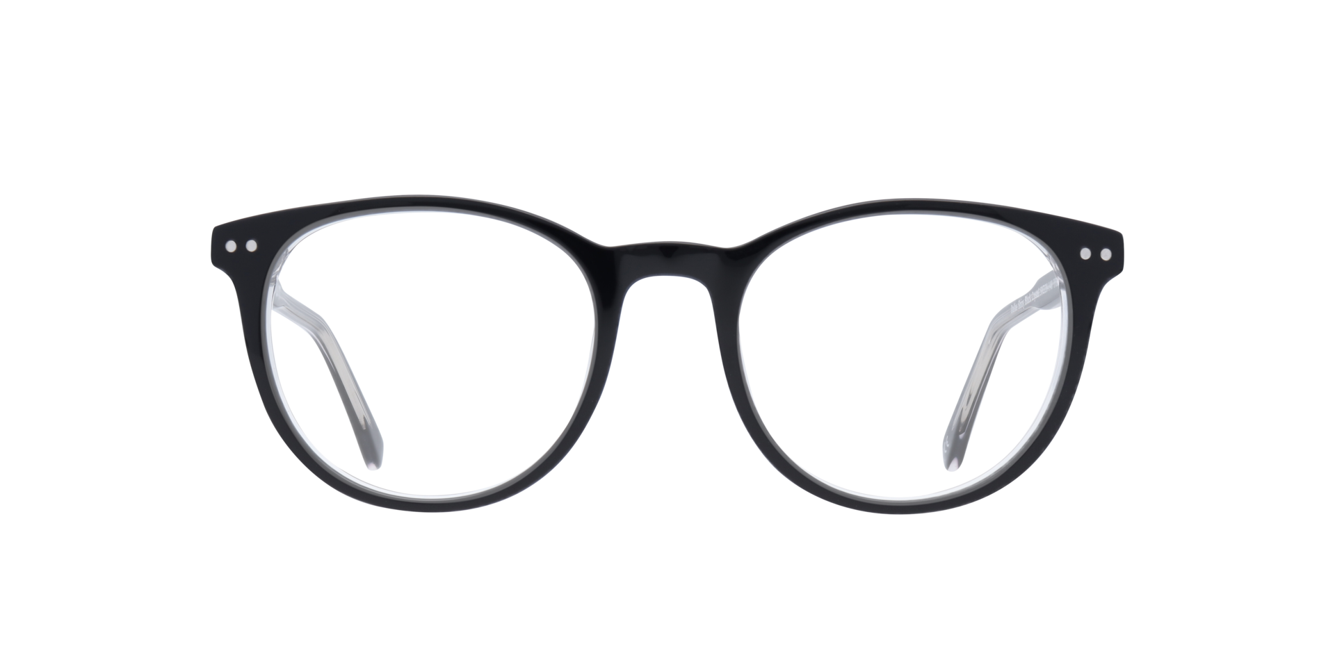 Dallas Shiny Black Crystal AcetateEyeglass Frames for Glasses Direct, Front View