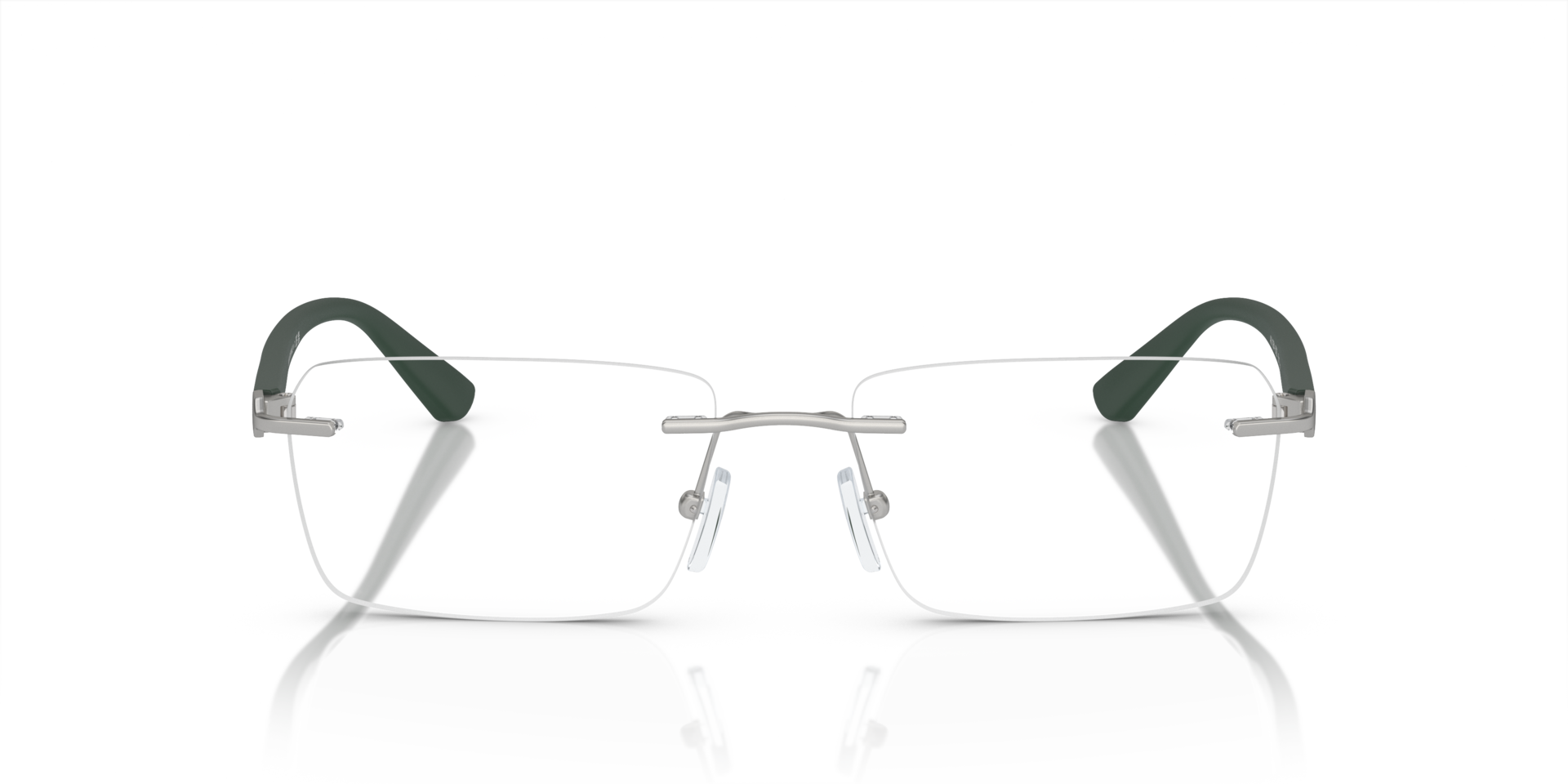 AX1064 Matte Silver MetalEyeglass Frames for Glasses Direct, Front View