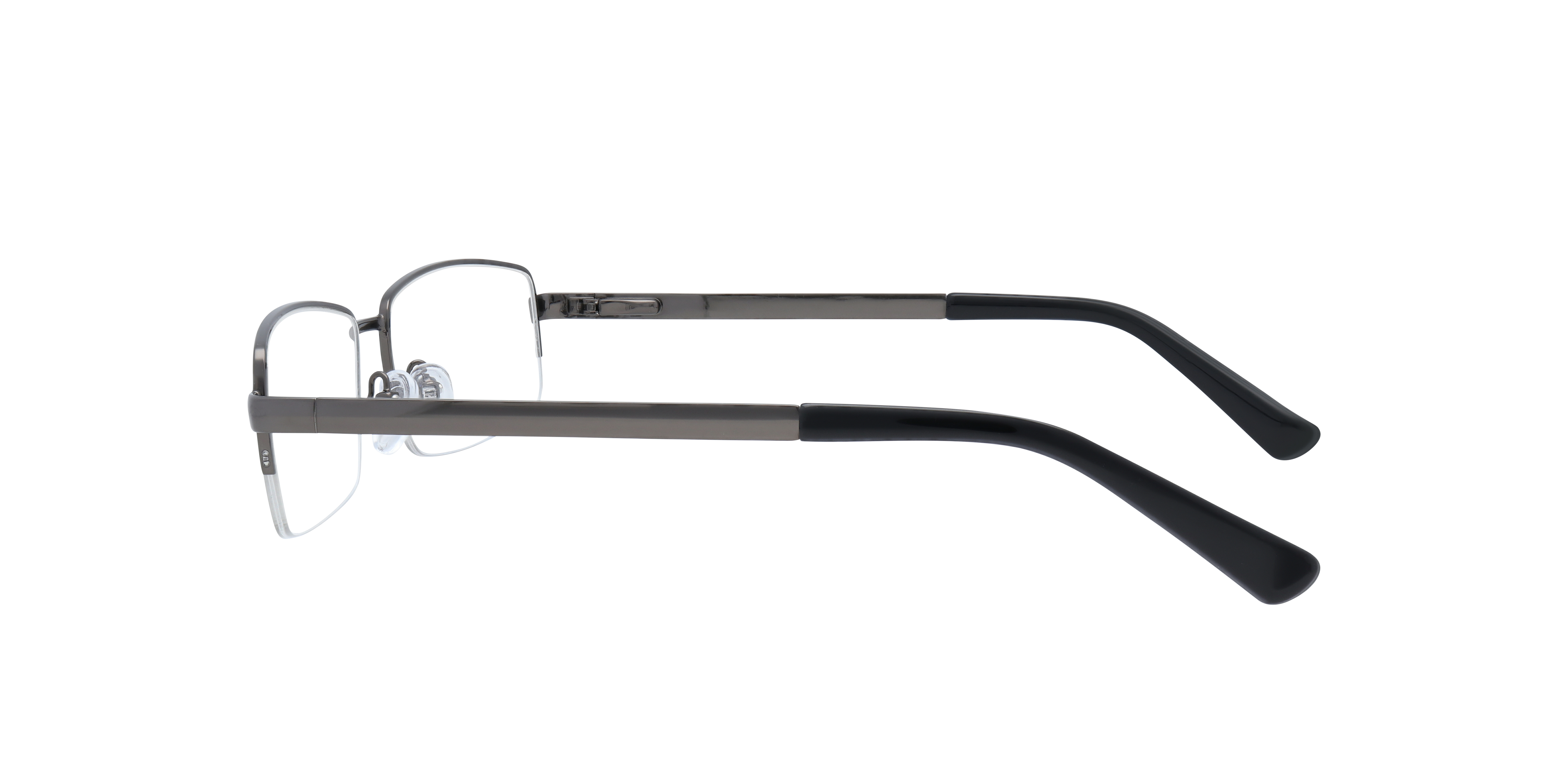 Taylor Gunmetal MetalEyeglass Frames for Glasses Direct, Side View