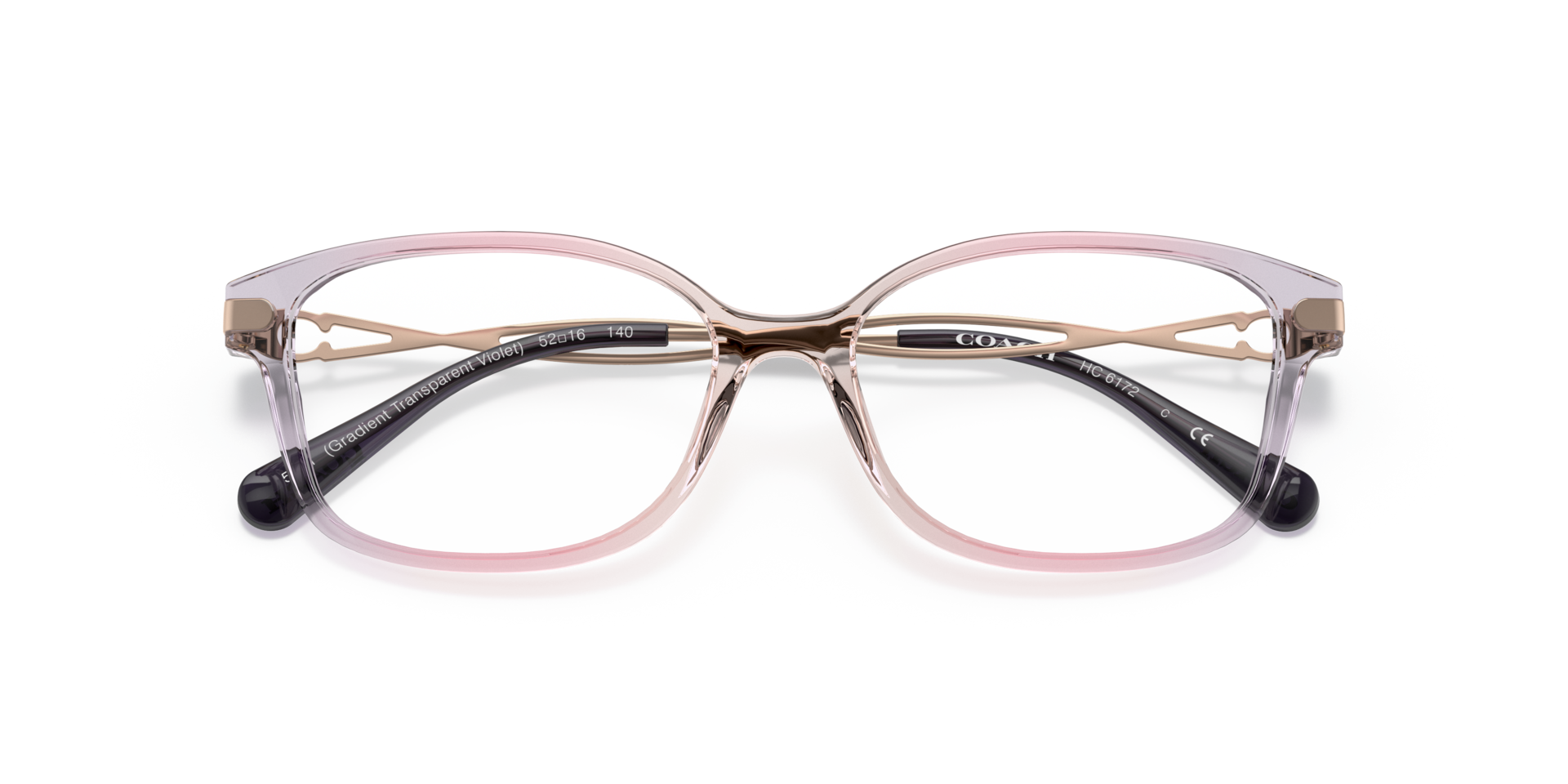 HC6172 Gradient Transparent Violet AcetateEyeglass Frames for Glasses Direct, Closed View
