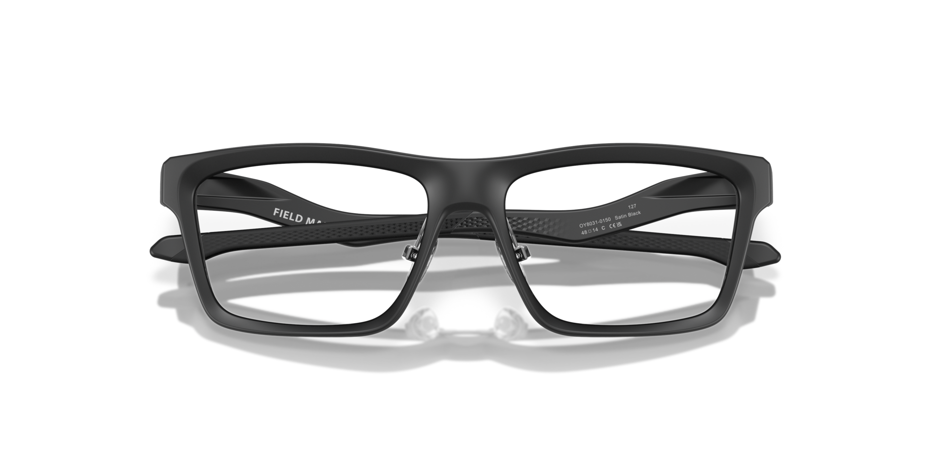 Field Marsh Satin Black PlasticEyeglass Frames for Glasses Direct, Closed View