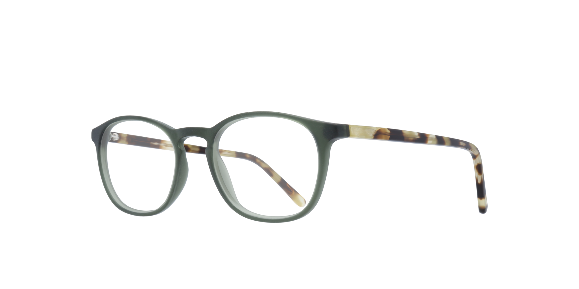 Whitley Green & Havana AcetateEyeglass Frames for Glasses Direct, Angle View