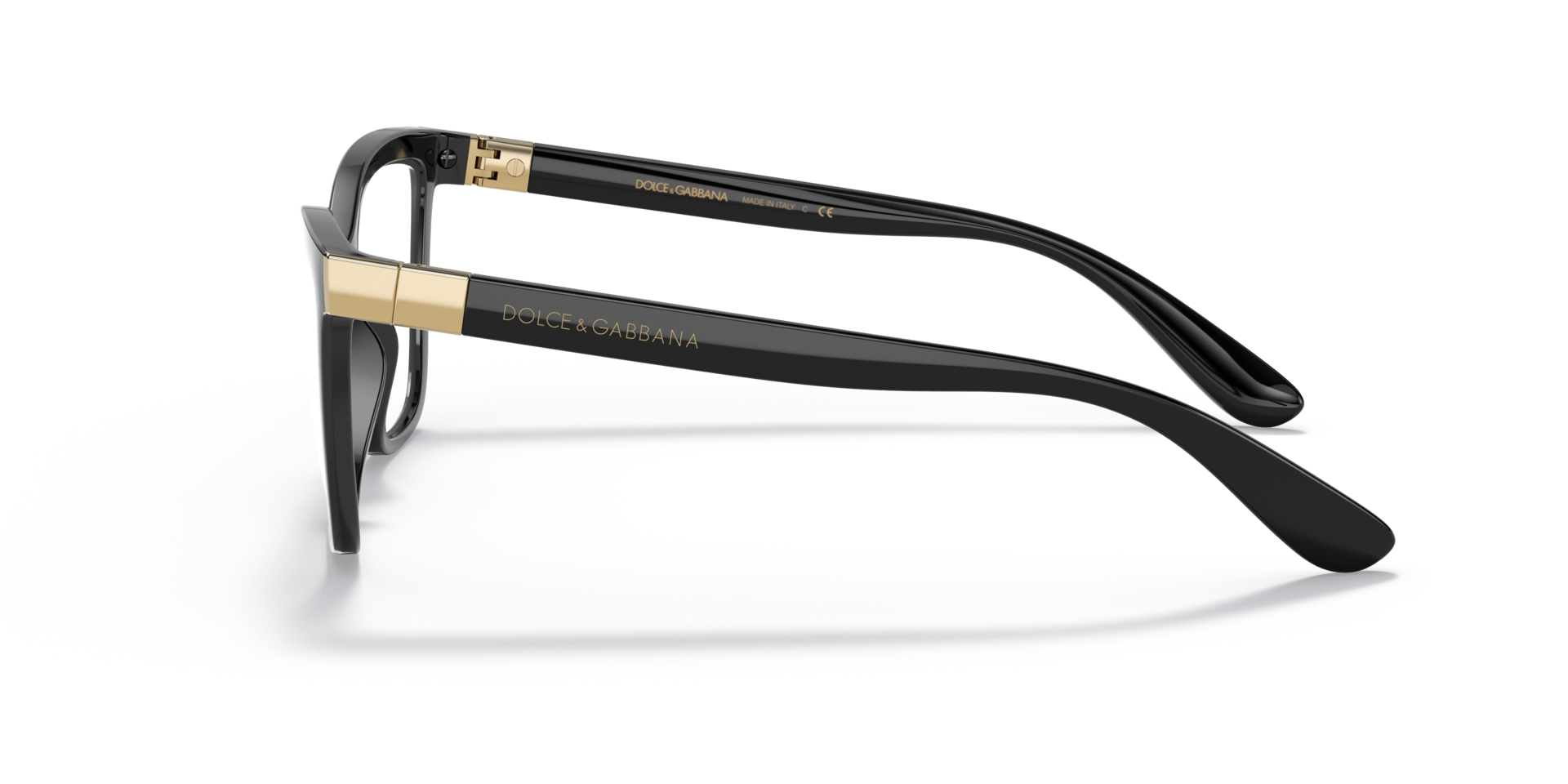 DG5076 Black PlasticEyeglass Frames for Glasses Direct, Side View