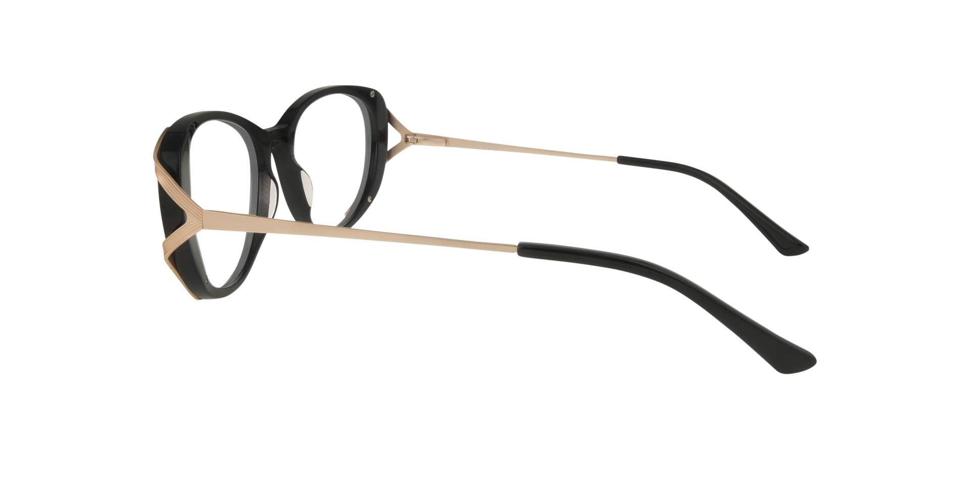 Lillian Black & Gold AcetateEyeglass Frames for Glasses Direct, Side View