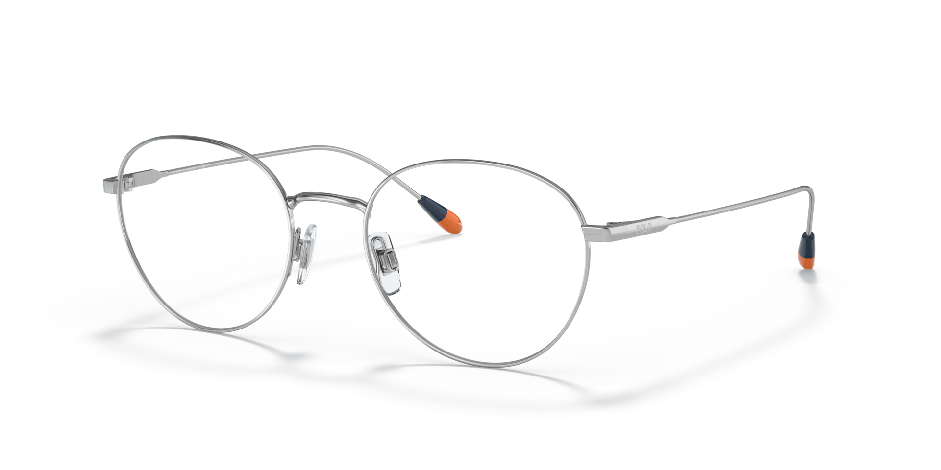 PH1208 Shiny Silver MetalEyeglass Frames for Glasses Direct, Angle View