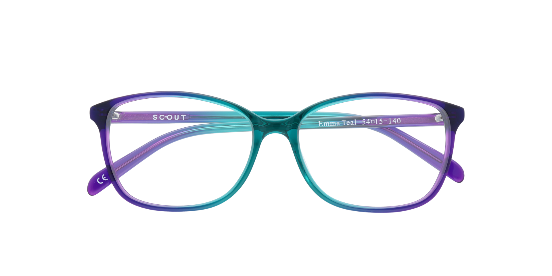 Emma Teal AcetateEyeglass Frames for Glasses Direct, Closed View