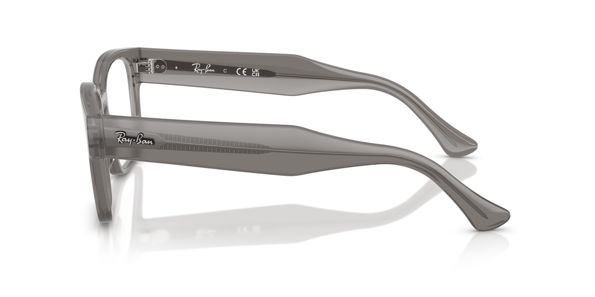 RB7256 Transparent Grey PlasticEyeglass Frames for Glasses Direct, Side View