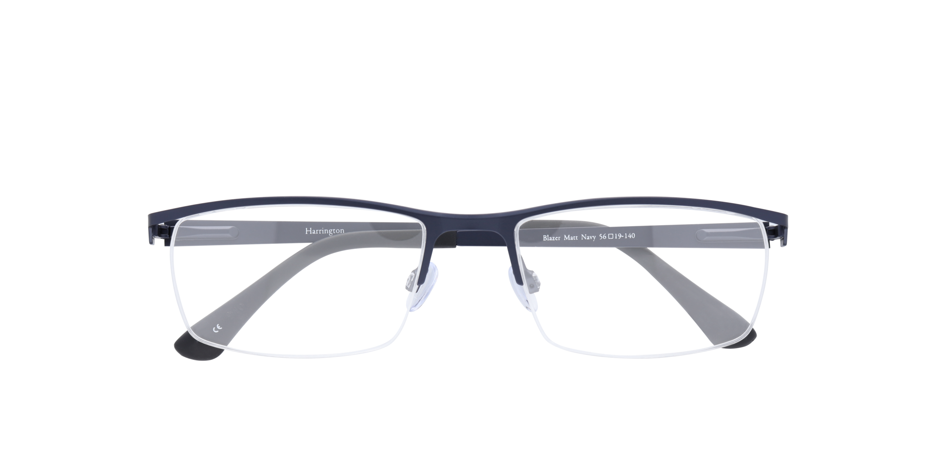 Blazer Matte Navy MetalEyeglass Frames for Glasses Direct, Closed View