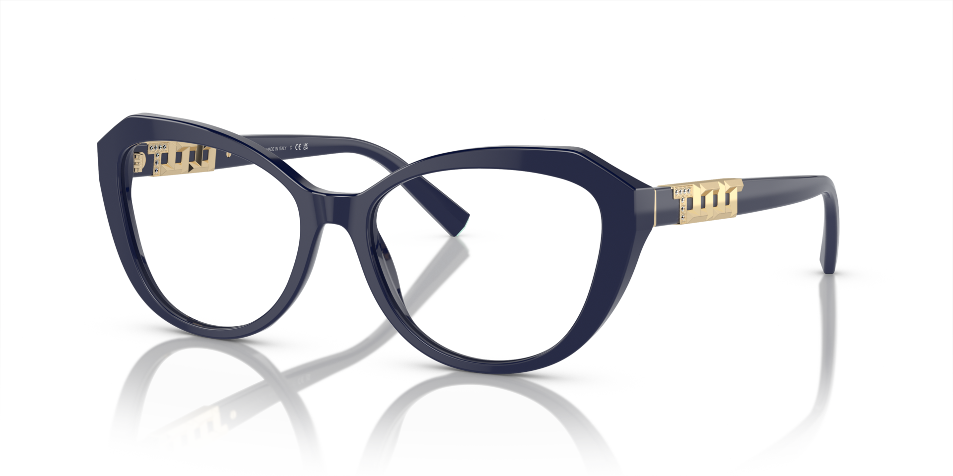 TF2241B Dark Blue AcetateEyeglass Frames for Glasses Direct, Angle View
