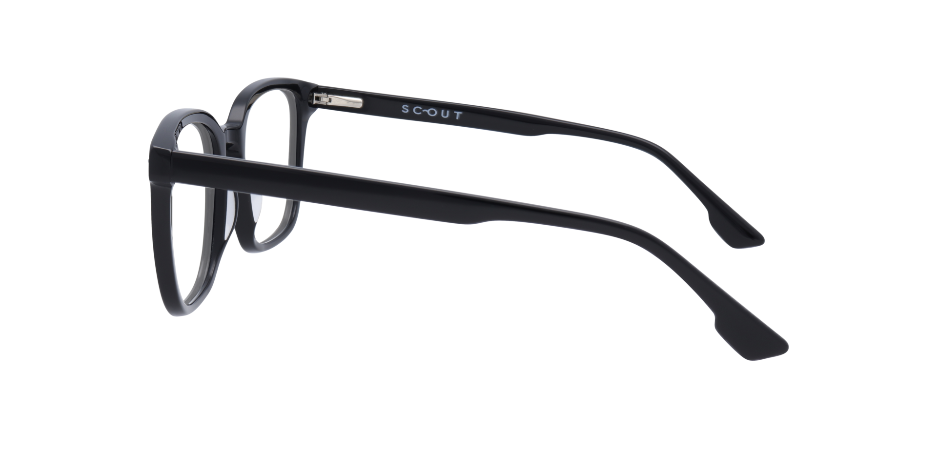 Elijah Black AcetateEyeglass Frames for Glasses Direct, Side View
