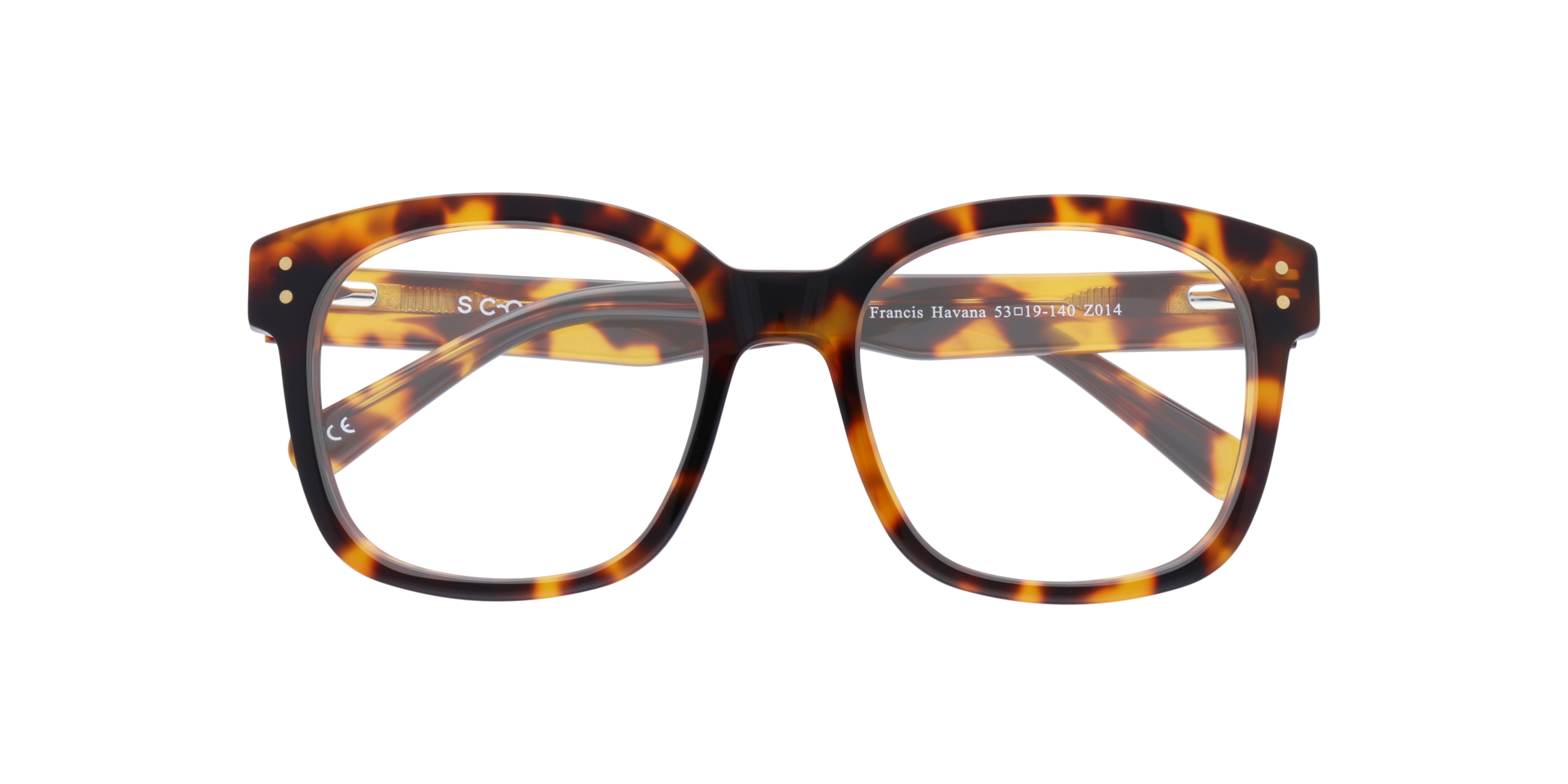 Francis Havana AcetateEyeglass Frames for Glasses Direct, Closed View