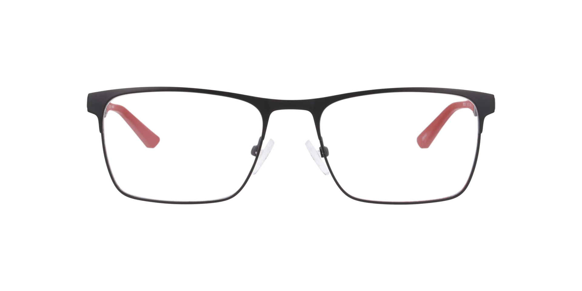 Nb4192 Black Red MetalEyeglass Frames for Glasses Direct, Front View