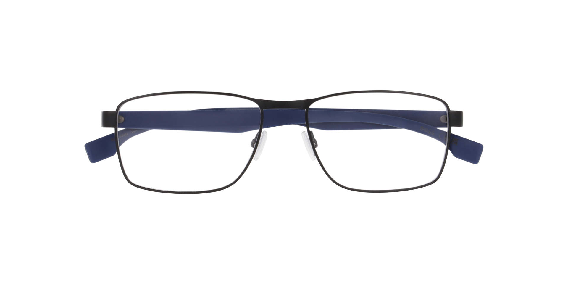 BOSS 1830 Black Matte MetalEyeglass Frames for Glasses Direct, Closed View