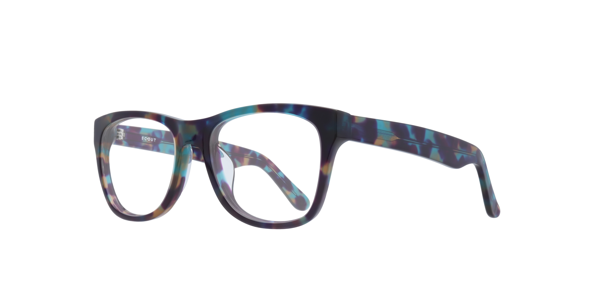 Festival Tortoise & Blue AcetateEyeglass Frames for Glasses Direct, Angle View