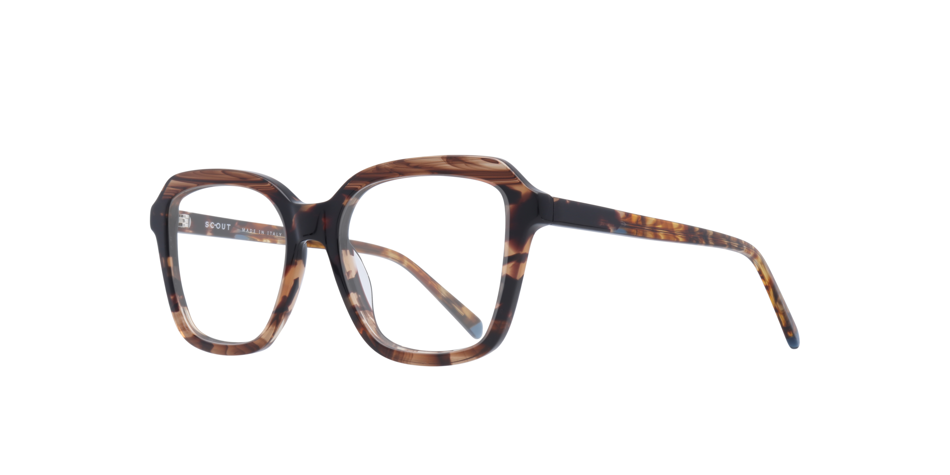 Turchi Brown AcetateEyeglass Frames for Glasses Direct, Angle View
