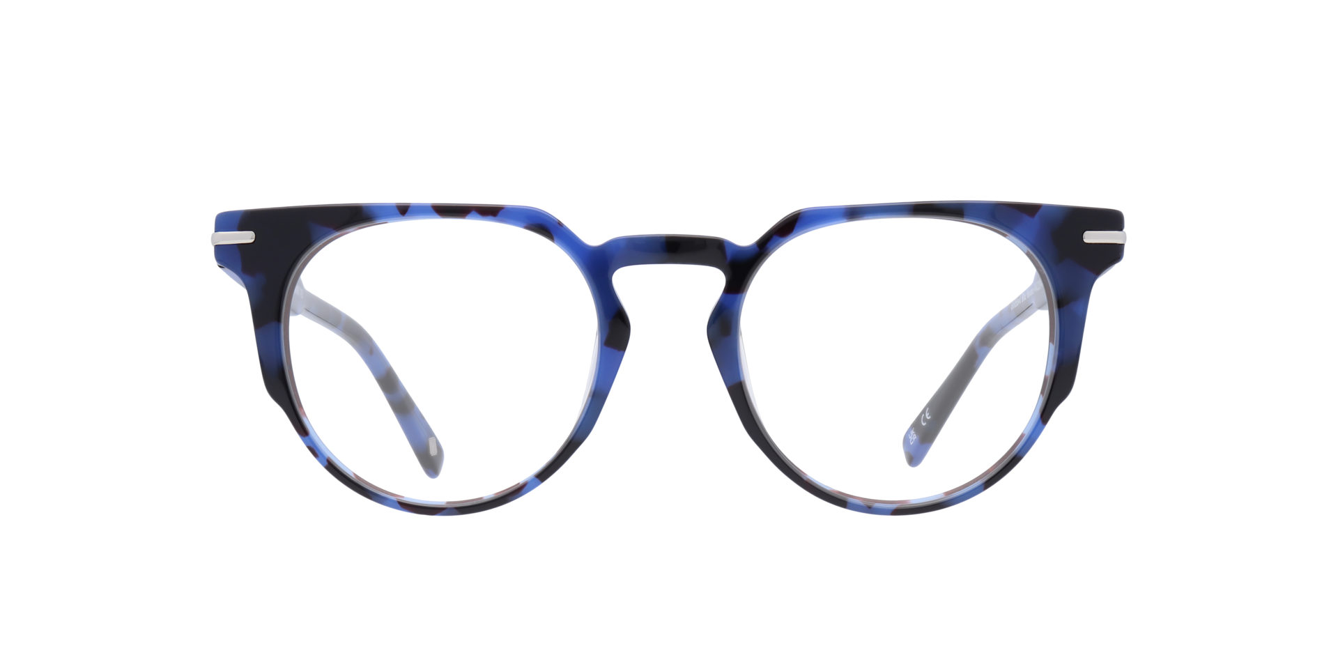 Goldhawk Blue Havana AcetateSunglass Frames for Glasses Direct, Front View