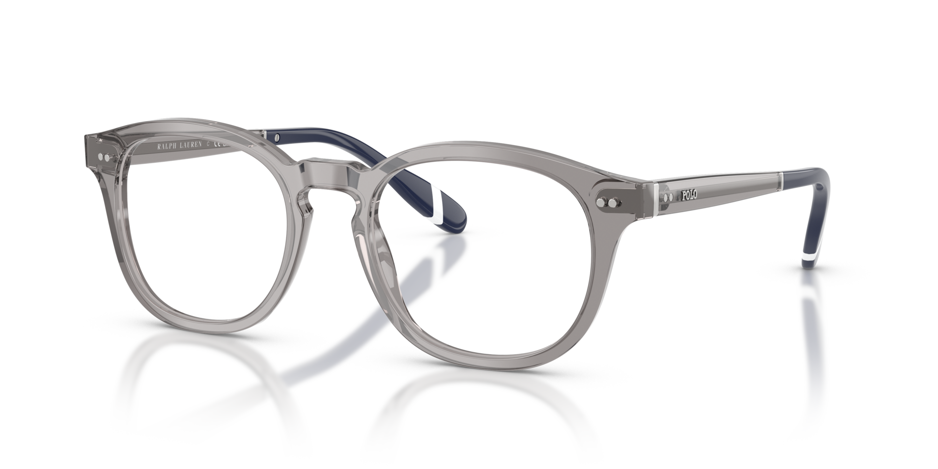 PH2267 Shiny Transparent Grey AcetateEyeglass Frames for Glasses Direct, Angle View