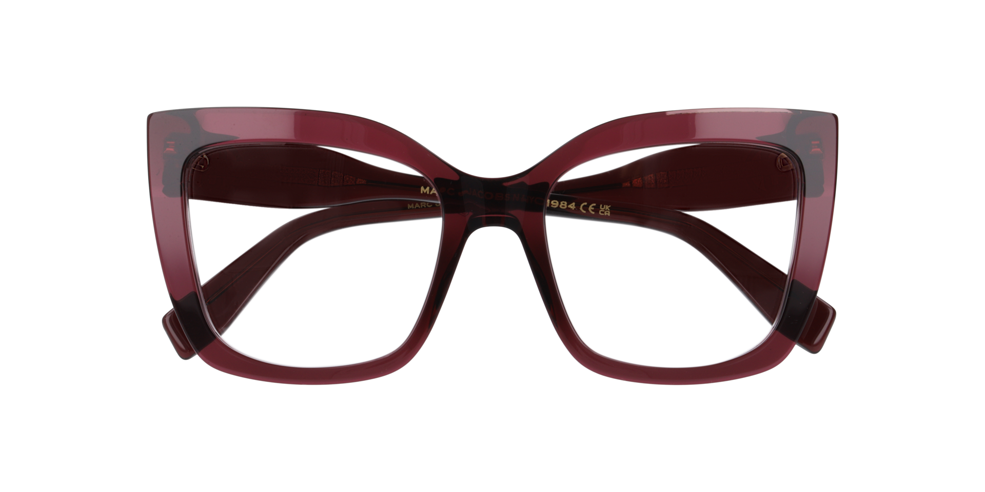 Marc 813 Burgundy AcetateEyeglass Frames for Glasses Direct, Closed View