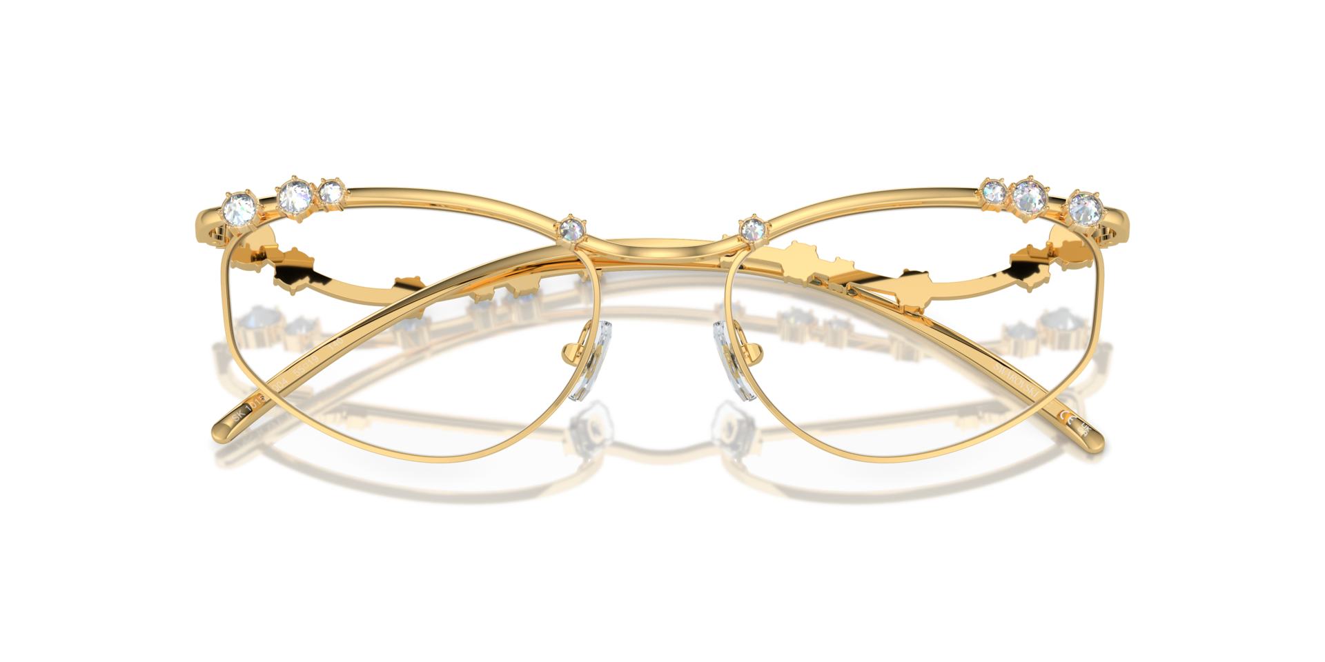 SK1015 Gold MetalEyeglass Frames for Glasses Direct, Closed View
