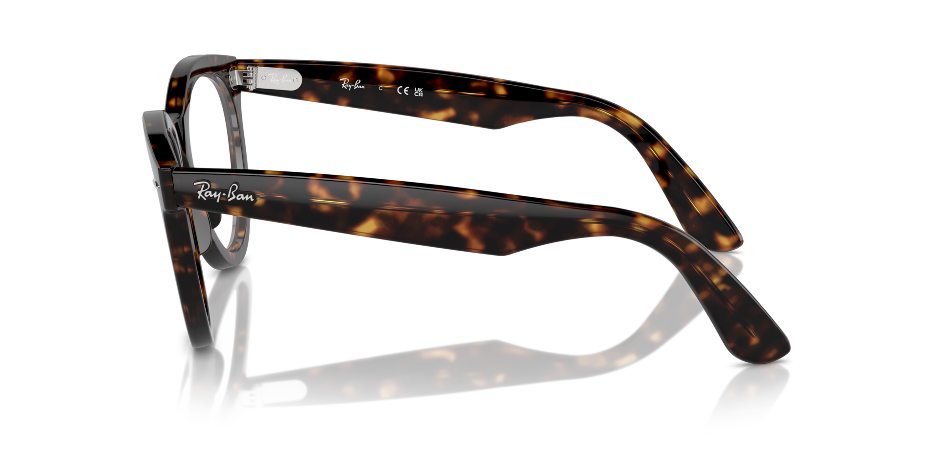 Wayfarer Way Optics Havana PlasticEyeglass Frames for Glasses Direct, Side View
