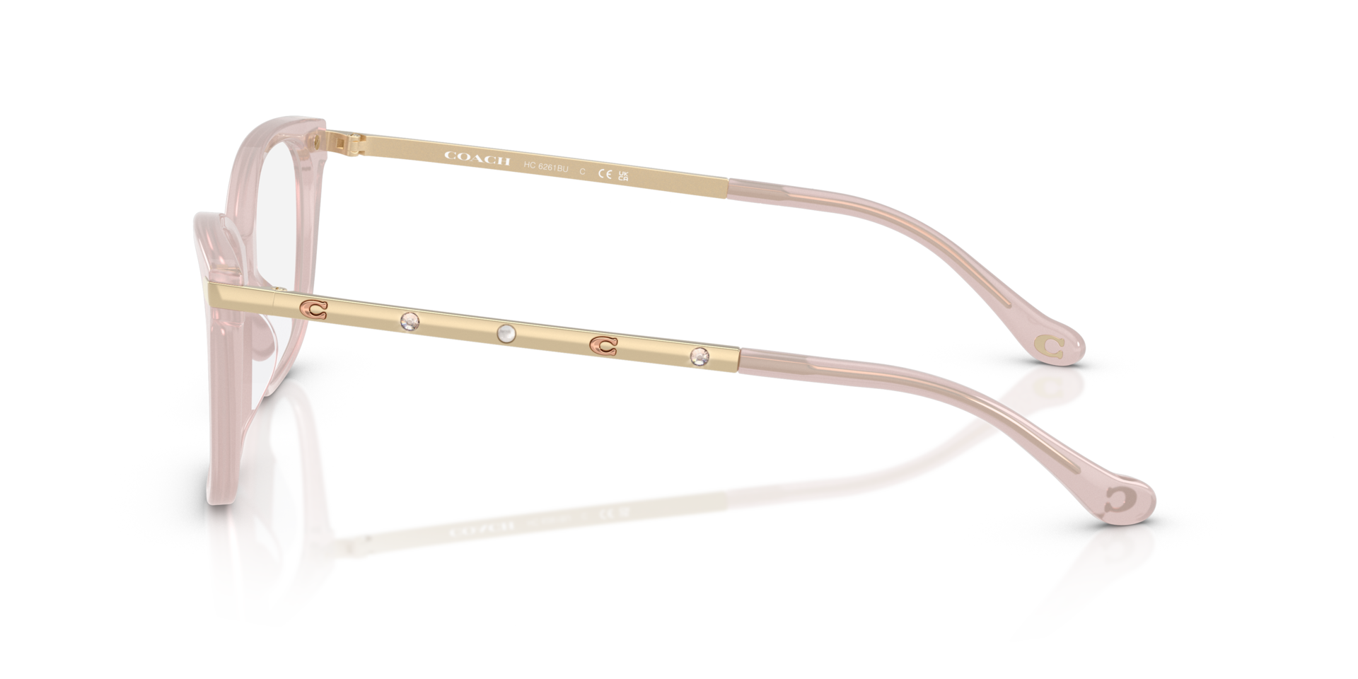 HC6261BU Milky Petal Pink AcetateEyeglass Frames for Glasses Direct, Side View