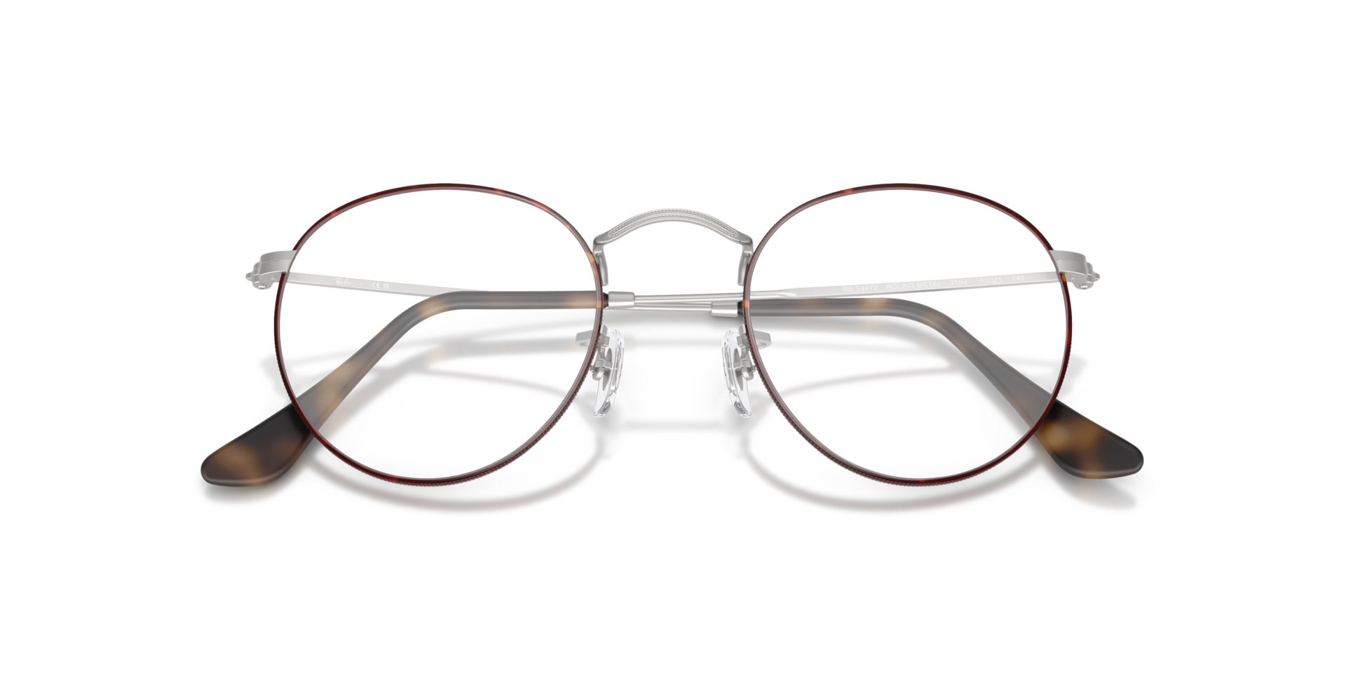 RB3447V Matte Havana On Matte Silver MetalEyeglass Frames for Glasses Direct, Closed View