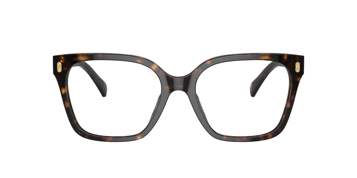 Ralph Women's Shiny Dark Havana Square Acetate Eyeglasses Online - Full Rim - Ra7158u