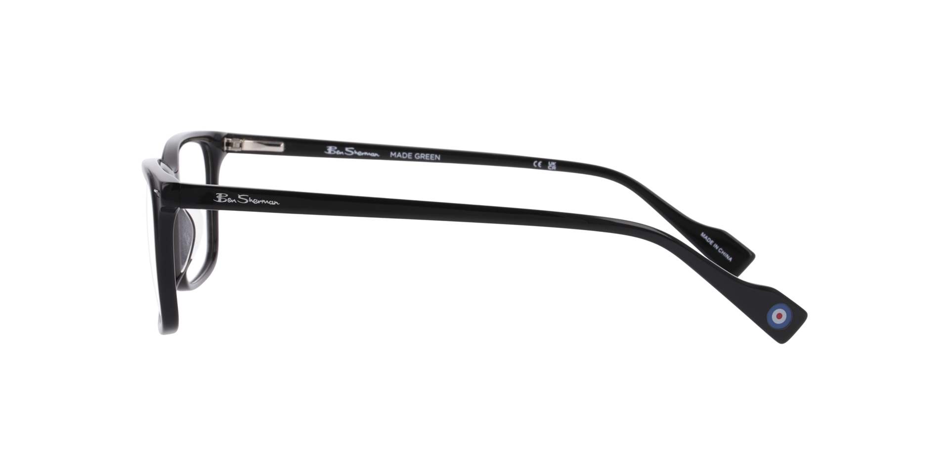 Bssouth Black AcetateEyeglass Frames for Glasses Direct, Side View