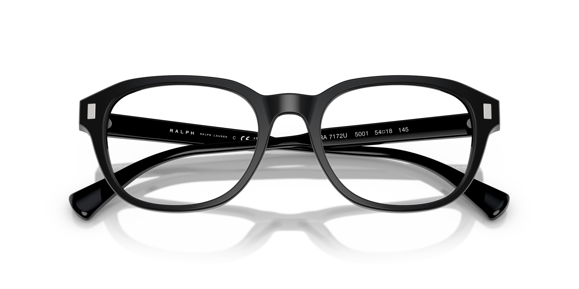 RA7172U Shiny Black AcetateEyeglass Frames for Glasses Direct, Closed View