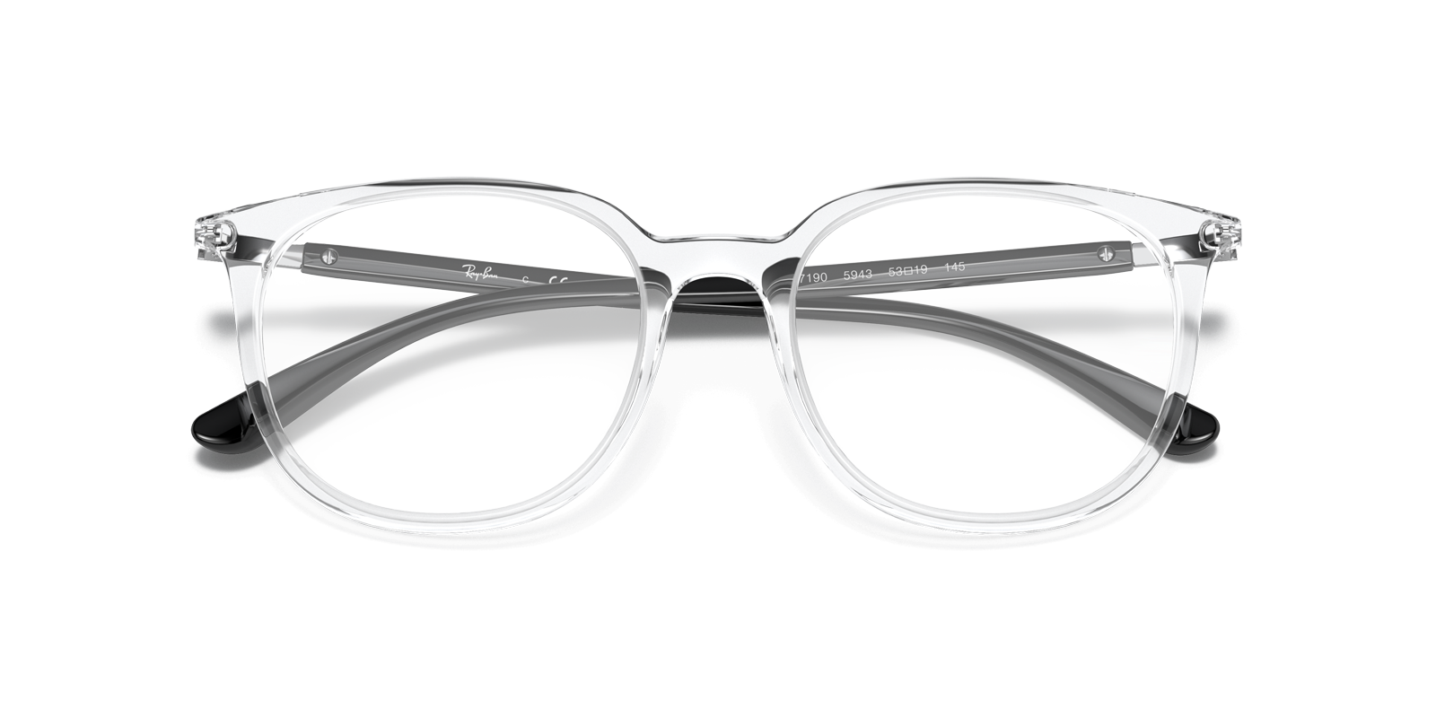 RB7190 Transparent PlasticEyeglass Frames for Glasses Direct, Closed View