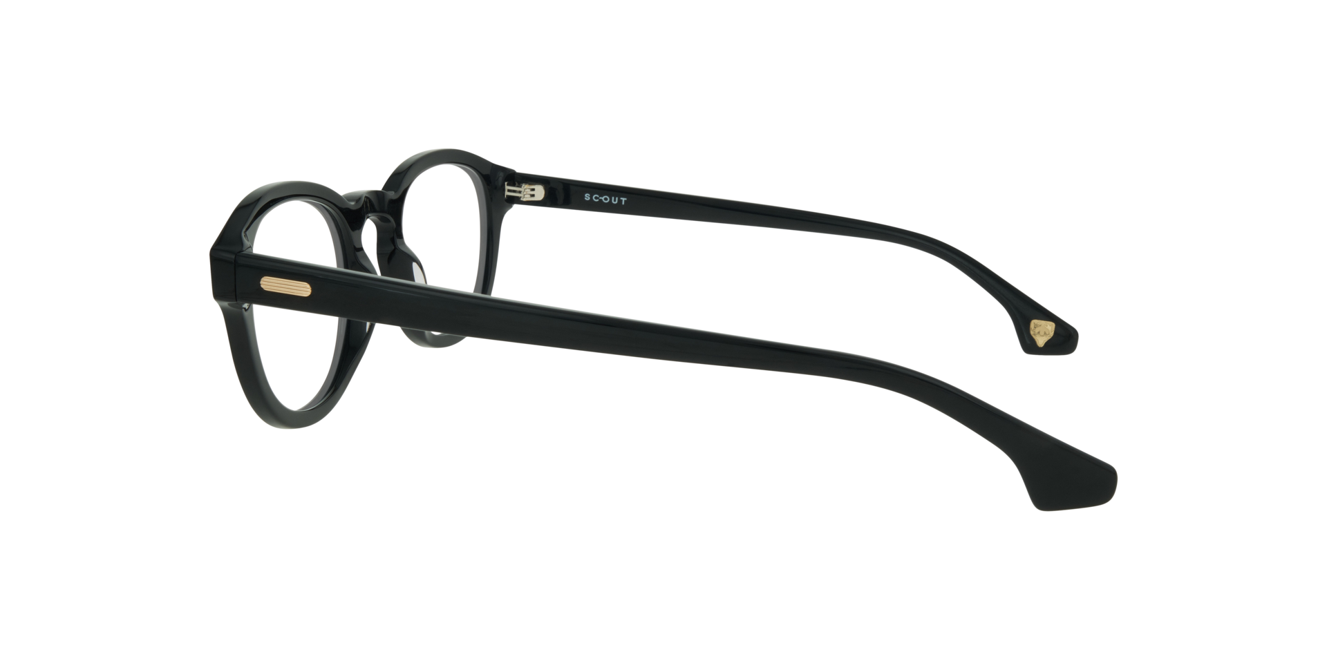 Keanu Black AcetateEyeglass Frames for Glasses Direct, Side View