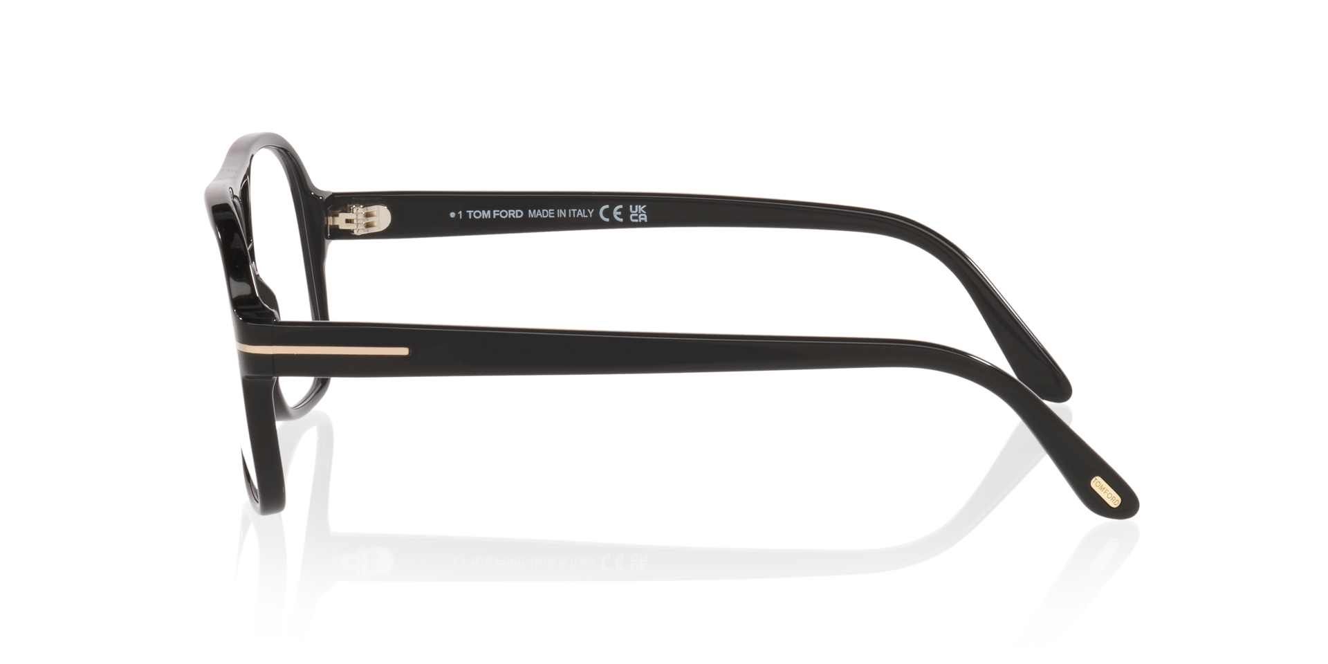 FT6058-B Black Shiny AcetateEyeglass Frames for Glasses Direct, Side View