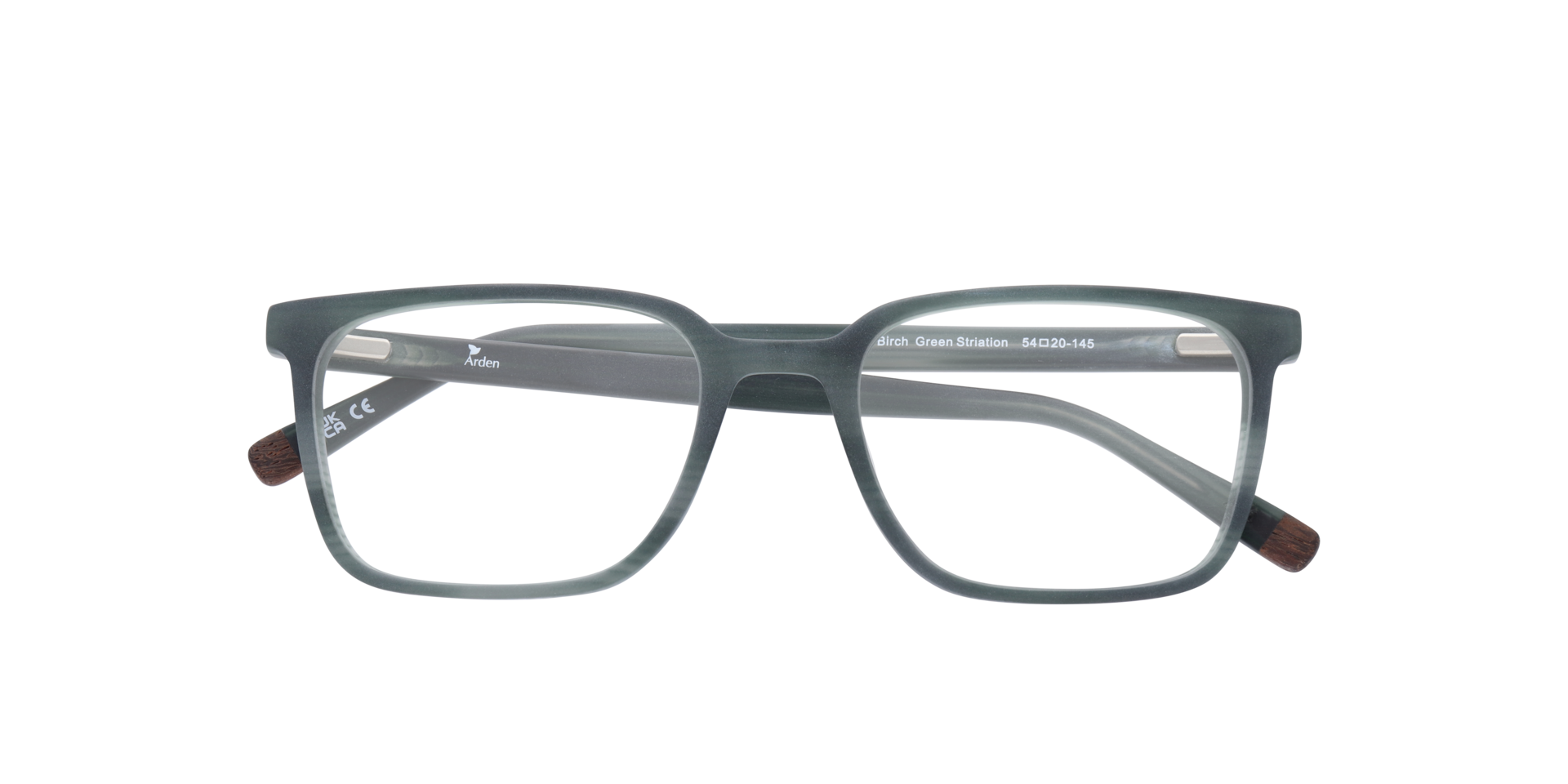 Birch Green Striation AcetateEyeglass Frames for Glasses Direct, Closed View