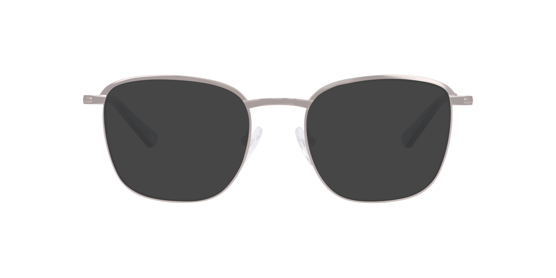Newington Matte Silver MetalEyeglass Frames for Glasses Direct, with Tinted Lenses