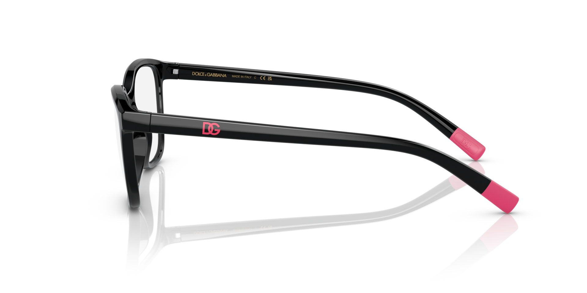DG5092 Black PlasticEyeglass Frames for Glasses Direct, Side View