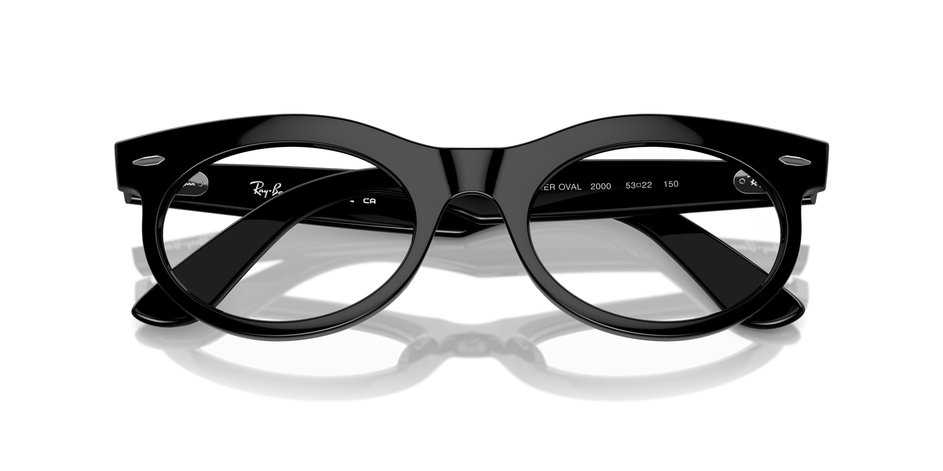 RB2242V Black PlasticEyeglass Frames for Glasses Direct, Closed View