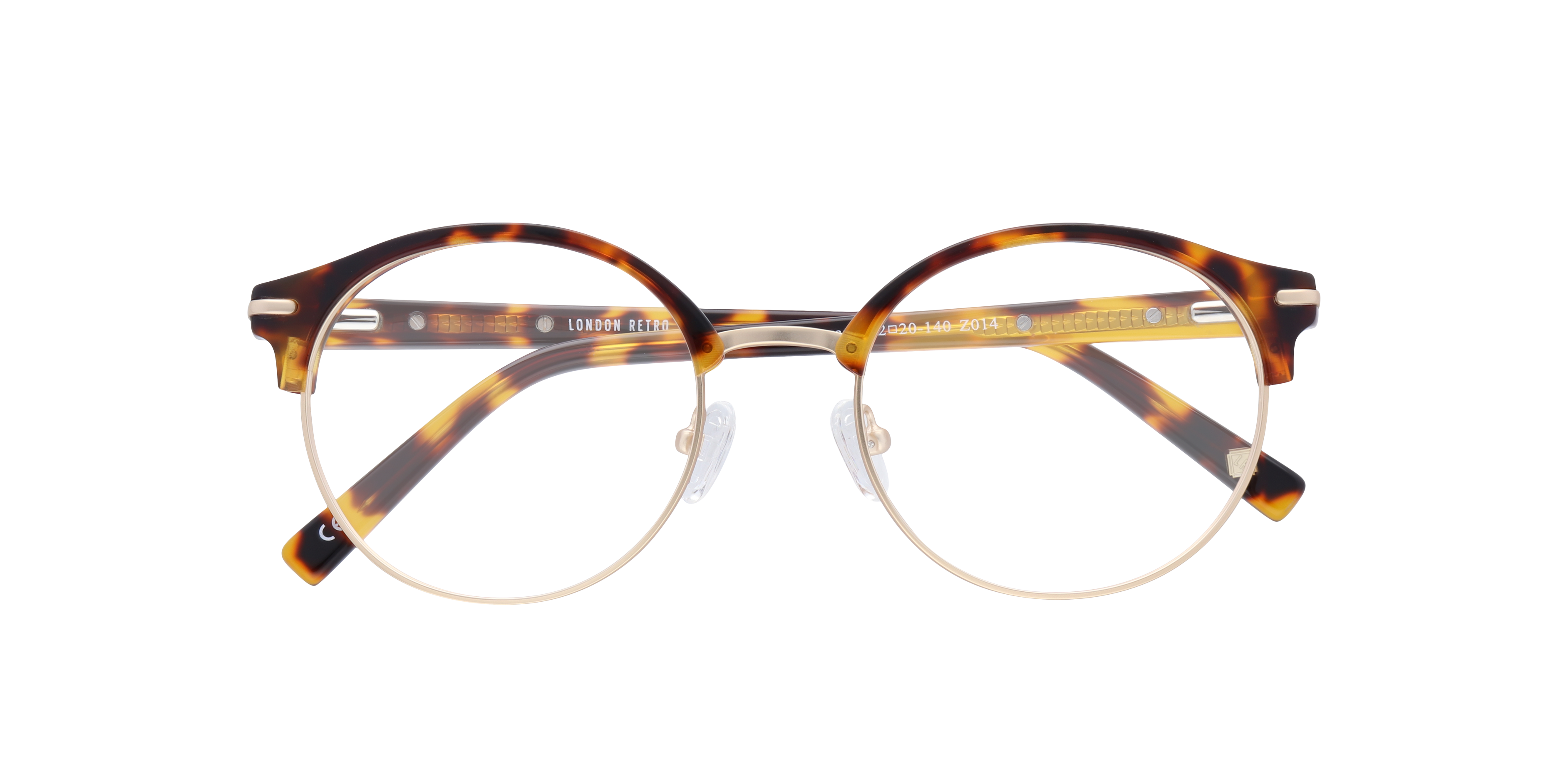 Fulwell Havana MetalEyeglass Frames for Glasses Direct, Closed View