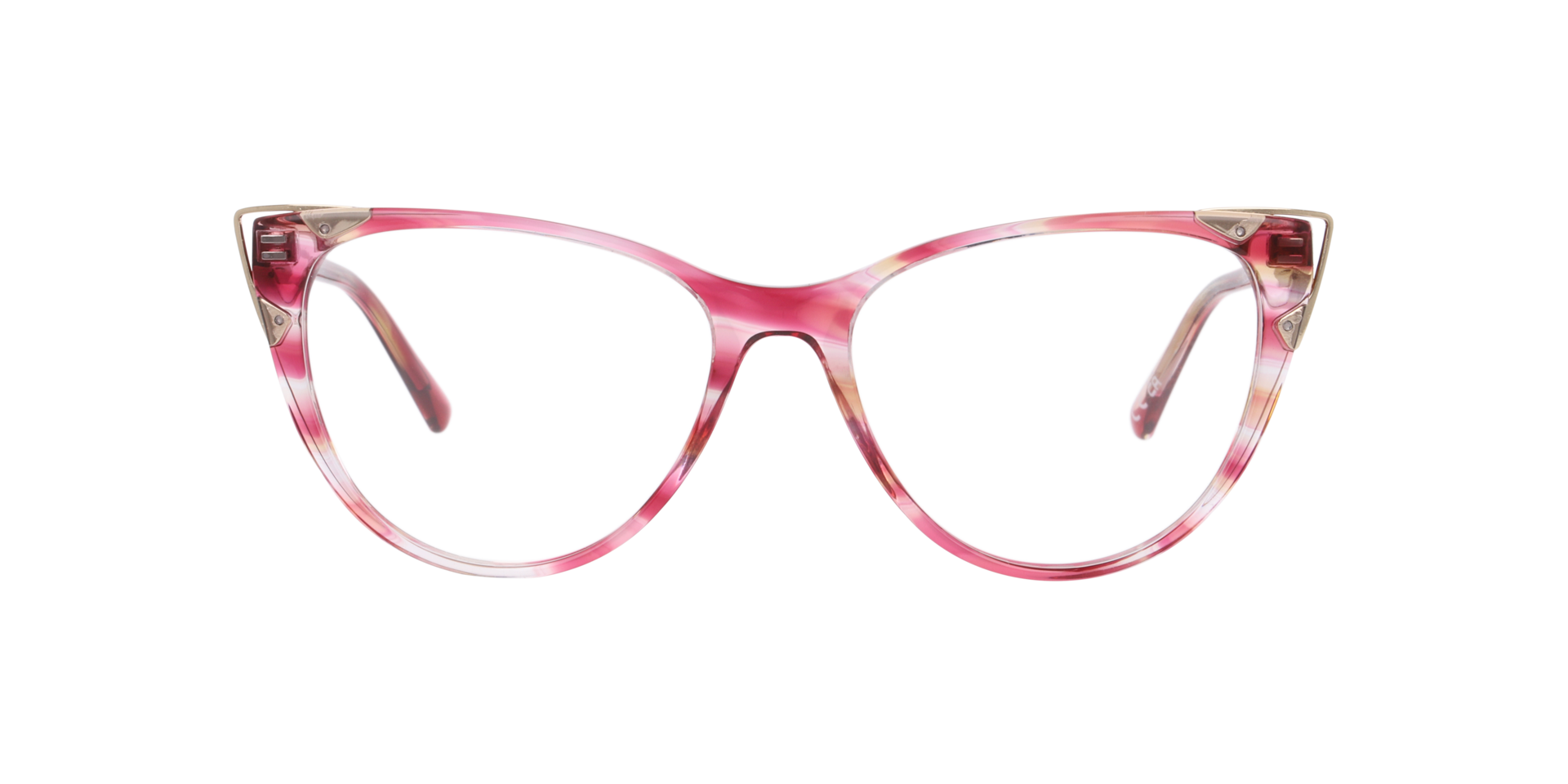 Arabella Pink & Yellow AcetateEyeglass Frames for Glasses Direct, Front View