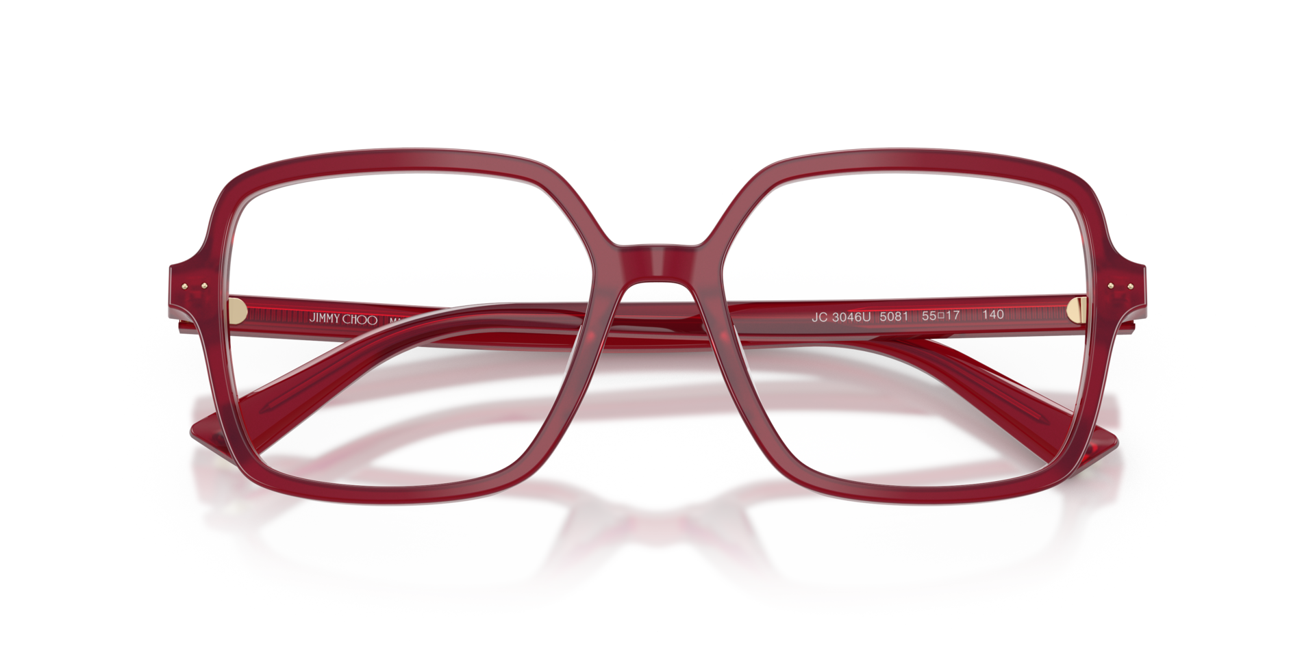 JC3046U Opaline Cranberry AcetateEyeglass Frames for Glasses Direct, Closed View